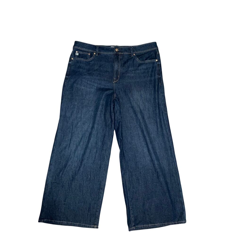 Seven7 Premium Brand Blue Denim Wide Leg Jeans Size 14